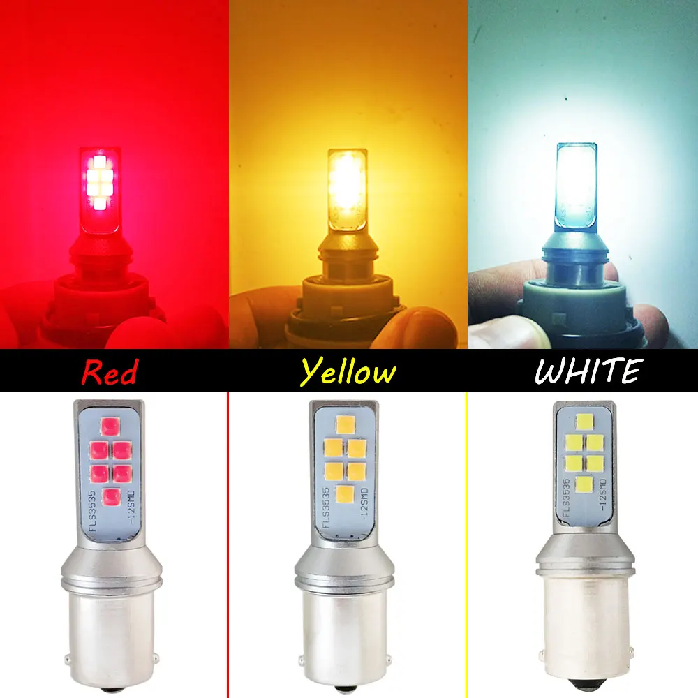 10 шт. автомобильные светодиодсветодиодный лампы 1156 BAU15S PY21W BA15S P21W 12SMD