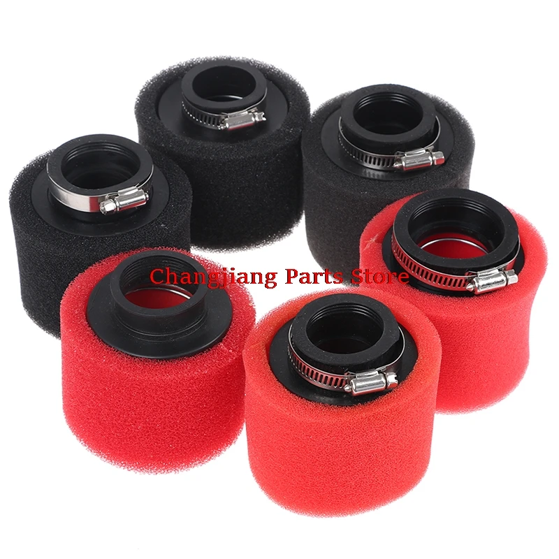 Пенный топливный фильтр для мопеда черный красный с прямым горлышком 35 мм 38 42 45 48