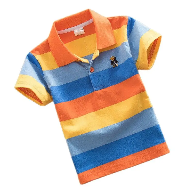 Рубашка поло для мальчиков в полоску с коротким рукавом|polo shirts for boys|boys topsshirts boys |