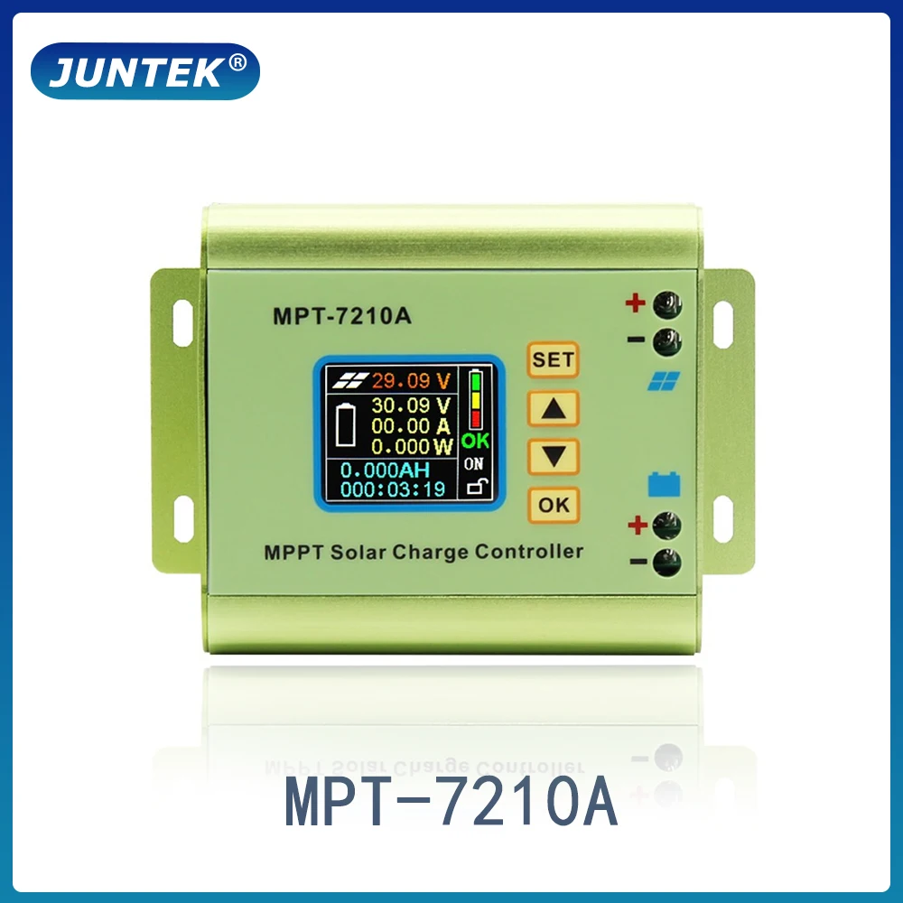 Контроллер JUNTEK MPT-7210A mppt солнечная батарея зарядное устройство Панель цифровой контроль Модуль повышения напряжения заряд 24 В/36 В/48 В/60 в/72 в
