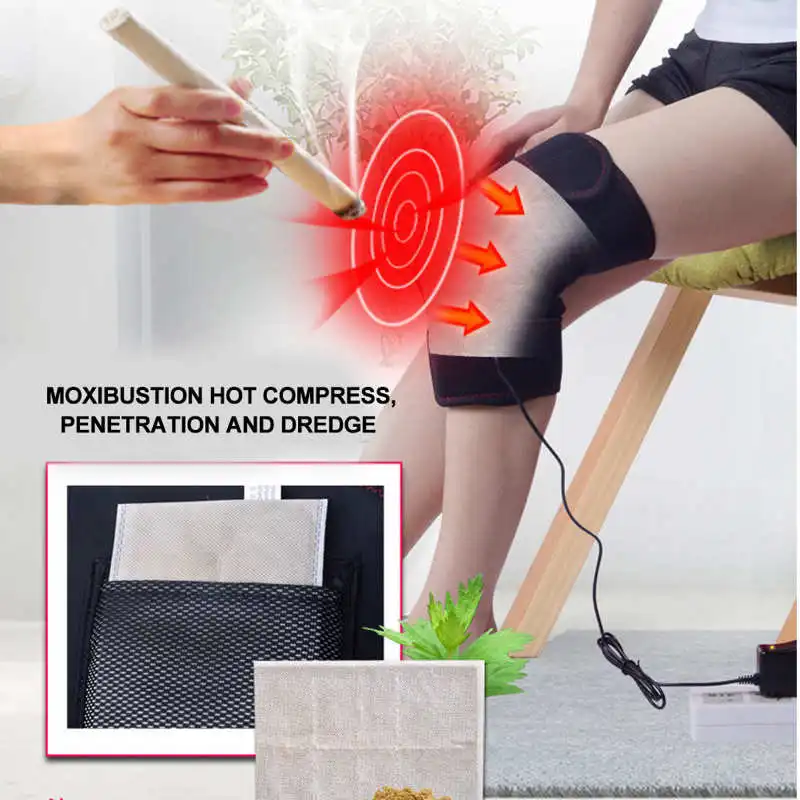 Электрический массажер с подогревом для ног наколенники поддержка