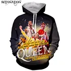 Забавная Новинка Рок Фредди Меркьюри королева с длинными рукавами 3D принт молниятолстовкисвитшотыкурткиМужчиныЖенщины Прямая поставка