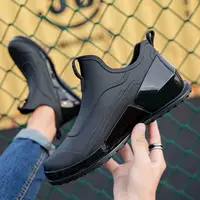 2022 New Stylish Garden Boots Man Design Shoe Solid Color Waterproof Fishing Boots Chef Shoes Kitchen Work Ankle Boots Galoshes