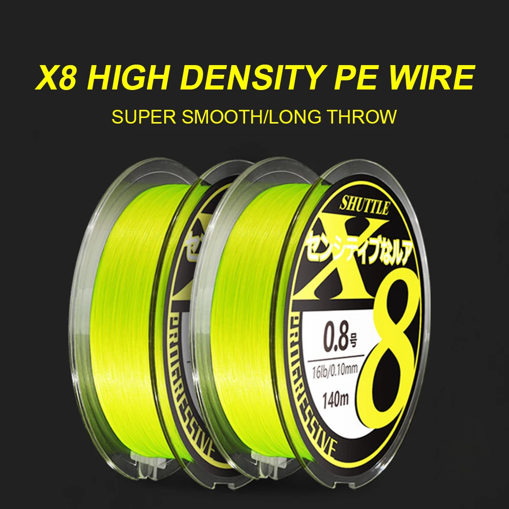 

PE Fishing Line 8 Strand Braided Wire Wear-Resistant Anti-Bite Fishing Lines Compression Resistance Outdoor Fishing