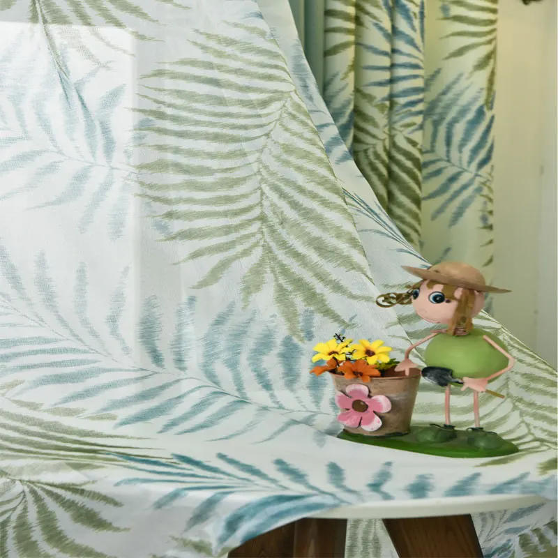 Высококачественные Американские сельские активные зеленые Печатные шторы с