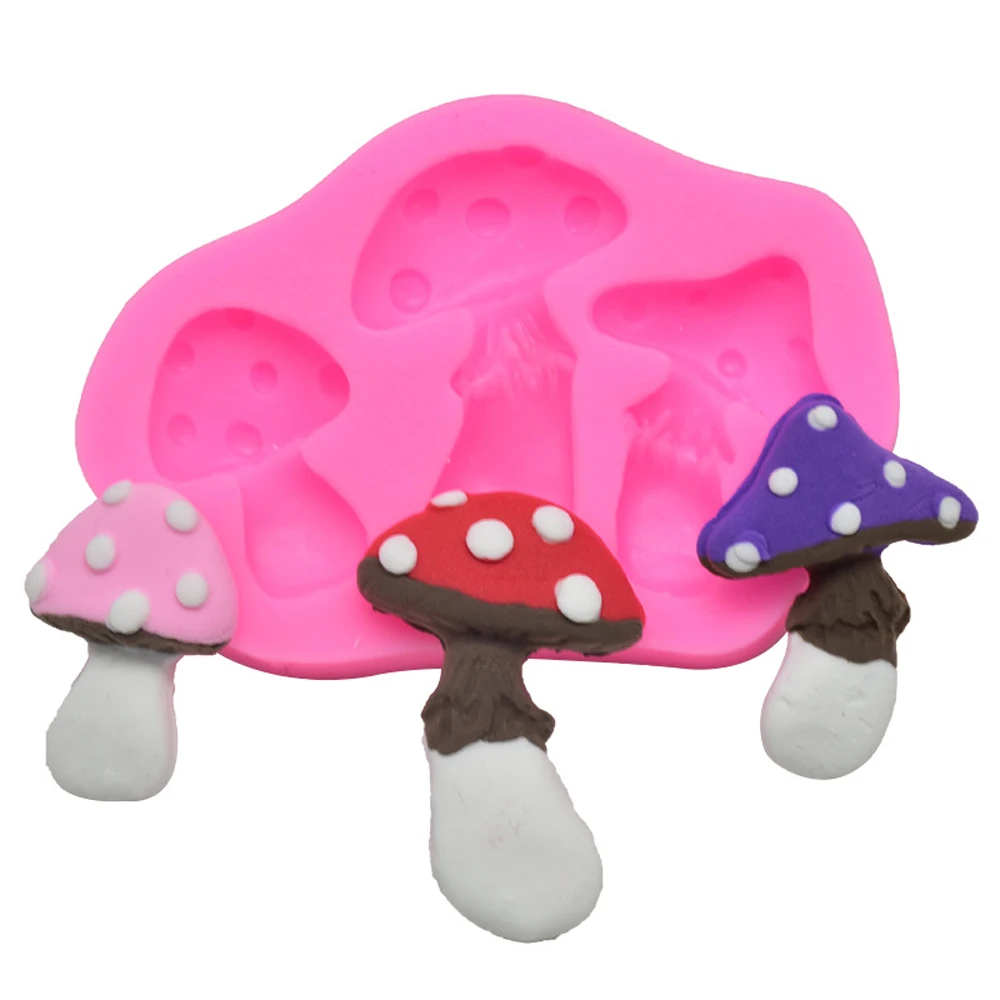 3D DIY силиконовые помадные формы для грибов кекс сахарное ремесло цветение торта