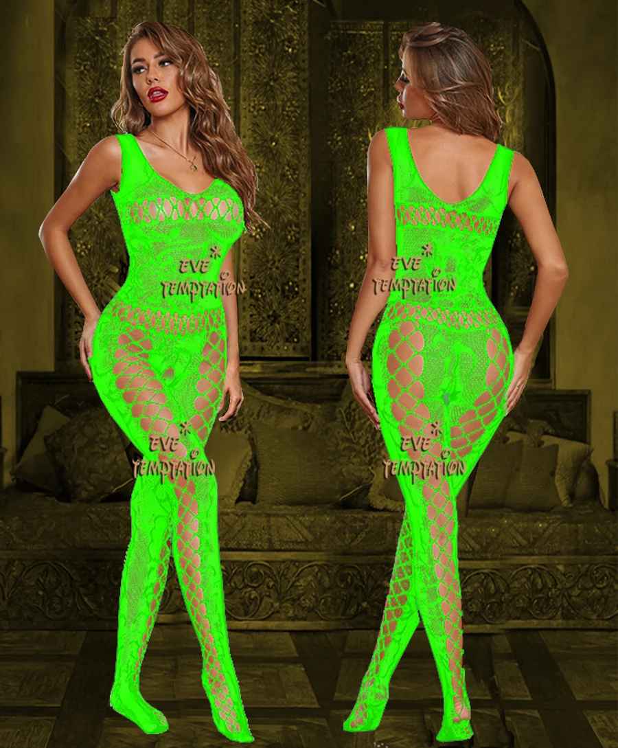 Соблазнительное вязаное крючком Сетчатое боди нижнее белье комбинация платье с