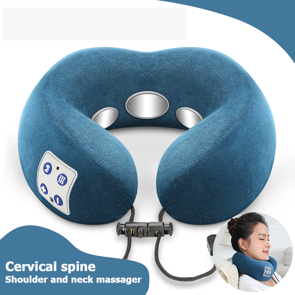 

1 шт. Электрический массажер для шеи U образная подушка Многофункциональный Портативный плечевой шейный массажер на открытом воздухе дома а...