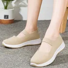 Женские кроссовки из вулканизированной сетчатой ткани, Повседневные слипоны, женская обувь