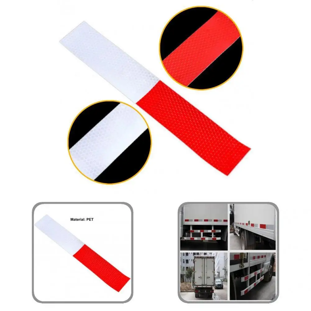 

Самоклеящиеся украшения, красно-белые автомобильные аксессуары, полоса, светоотражающая лента для автомобилей