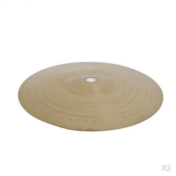 2 шт латунных сплавов брызг авария Cymbal Hi Hat Cymbals для барабанного набора 8 дюймов