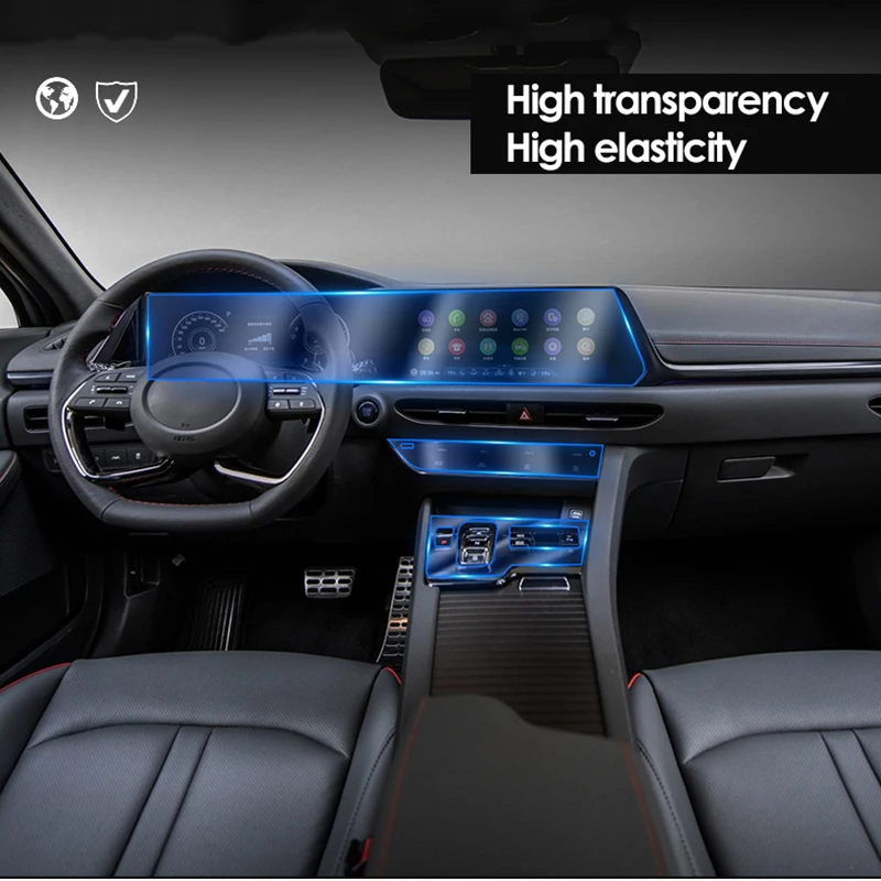 Прозрачная пленка из ТПУ для Hyundai Sonata 2020 Защитная приборной панели автомобиля