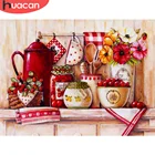 Алмазная живопись с цветами HUACAN, 5D сделай сам, полная вышивка, для кухни, мозаика, подарок ручной работы