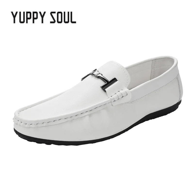 

Yuppy Soul Men Doug shoes Casual Shoes Luxury Brand Loafers Moccasins Breathable Slip on Black and White Driving Shoes