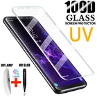 Защитное стекло, закаленное УФ-стекло для Samsung Galaxy S10 PlusS9S8S20S21S10e5G S9810eNote 20 Ultra