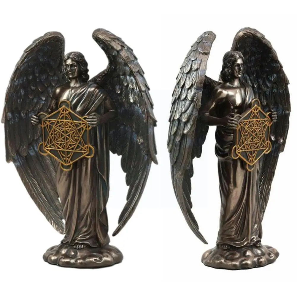 

Bronzed Seraphim Six-winged Guardian Angel With Sword Home And Resin Decoration Big Statues Statue Serpent Angel G7T0