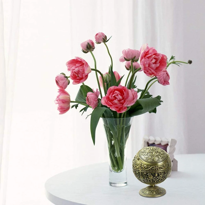 2021 Европейский стиль ретро пепельница с защитой от ветра крышкой металлическая