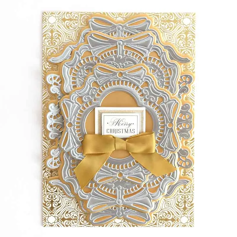 

2021 Christmas Greeting Cover Cutting dies Scrapbook Diary Decoration Stencil Embossing Template DIY Greeting Card Handmade 2021