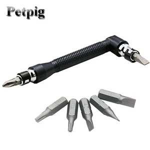 Мини-гаечный ключ Petpig L-образный, 14 дюйма, 6,35 мм, отвертка, набор сверл, набор ключей с двумя головками