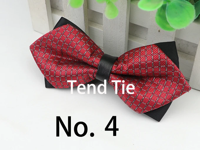 Men Leather Buckle Bowtie Plaid Butterfly Knot Mens Accessories Luxurious Bow Tie Black Cravat Formal Suit Wedding Ceremony Ties