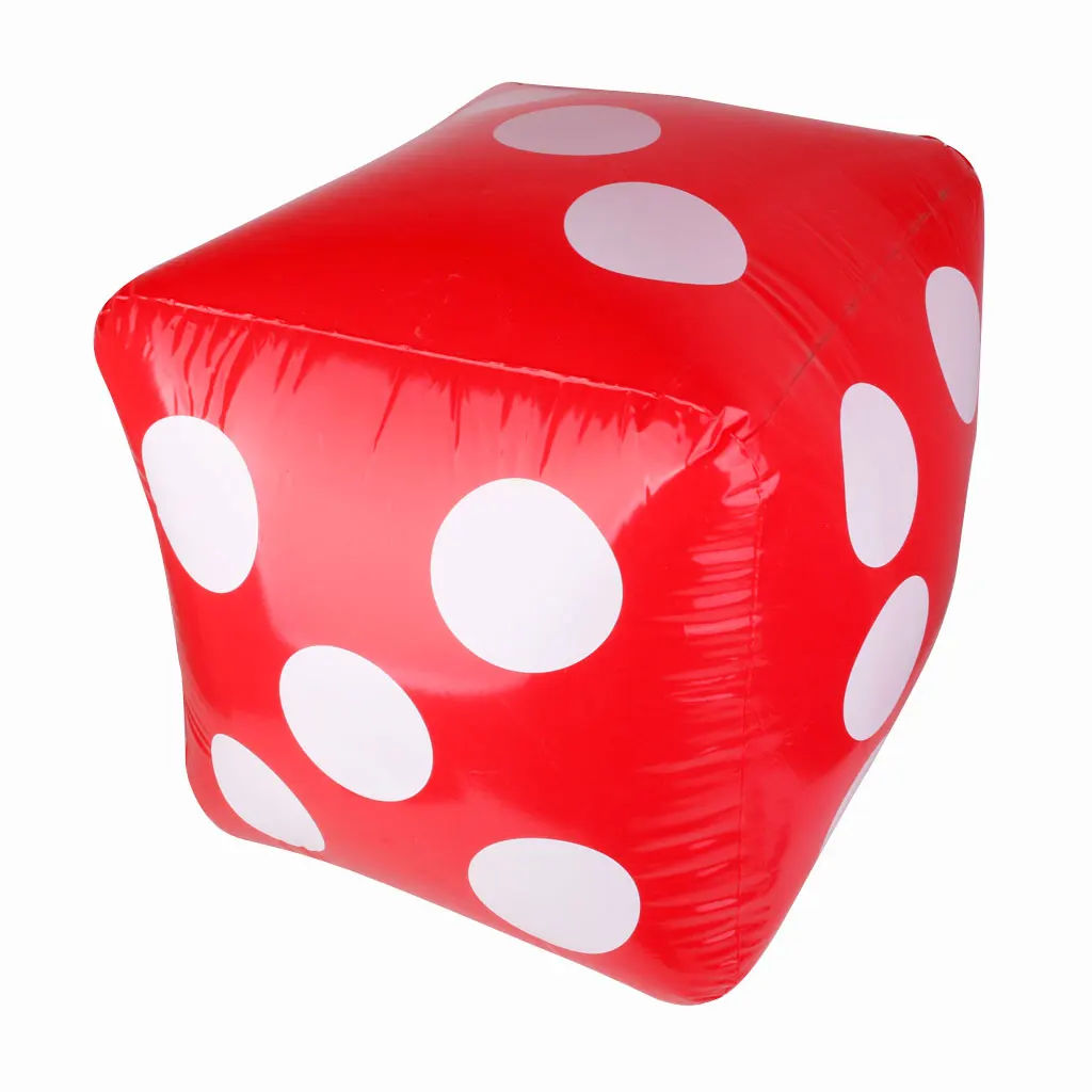 

23.6inch Large Inflatable Dice Party Pool Beach Party Toy Red Kids Toys