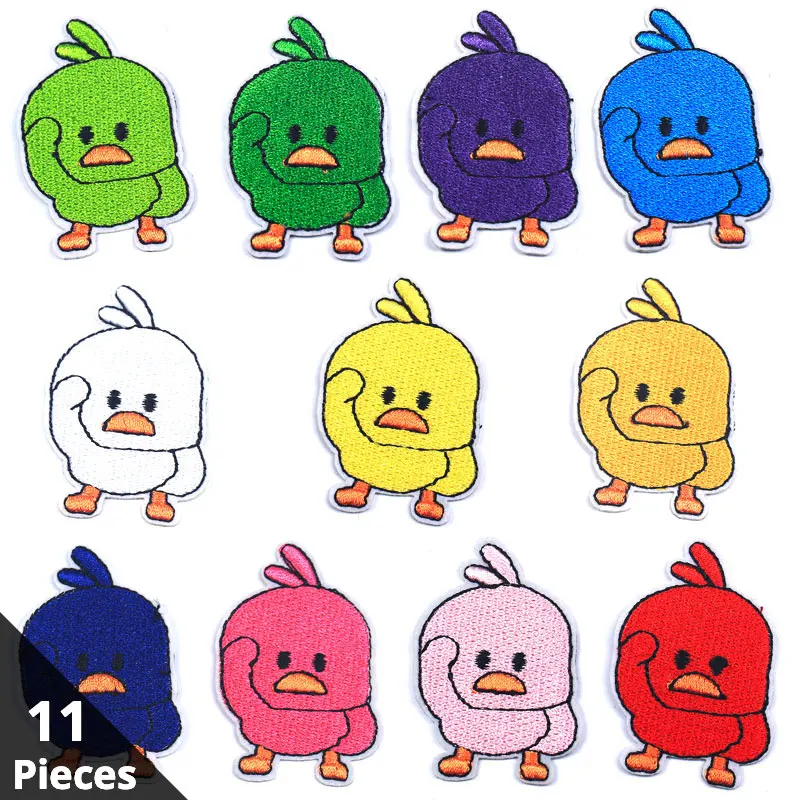 Жёлтая утка вышитые патчи для одежды Железная одежда наклейки патч termoadesivos