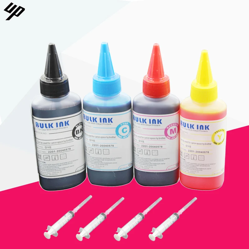 Чернила для УФ-краски 4x100 мл чернила принтера Epson WF-2010 WF-2510 WF-2520 WF-2530 WF-2540 WF-2750 WF-2760 |