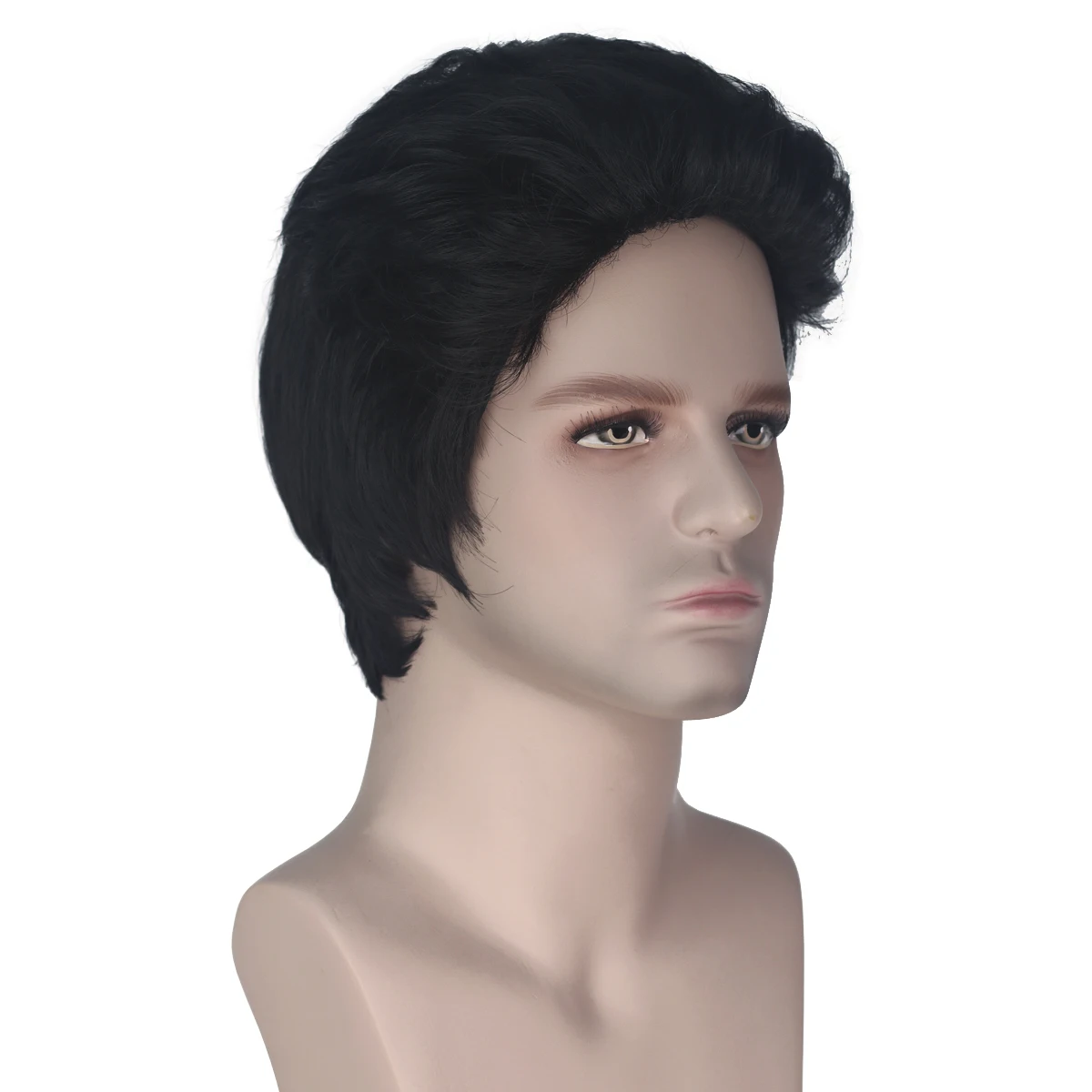 Freddy Mercury Cosplay Wigs 70s Retr Men Black Short Halloween Costume Party Synthetic Hair