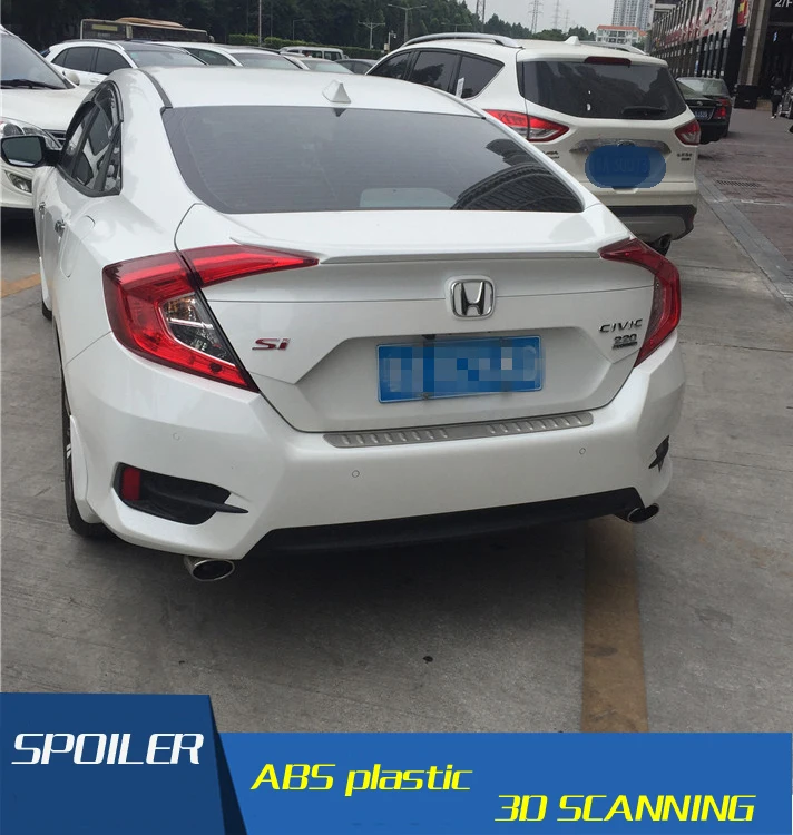 Для Honda Civic Спойлер ABS давление хвоста материал заднее крыло автомобиля праймер