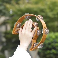 abs double row hand bell semi circular tambourine jingles with ergonomic grip kids percussion musical instrument toys