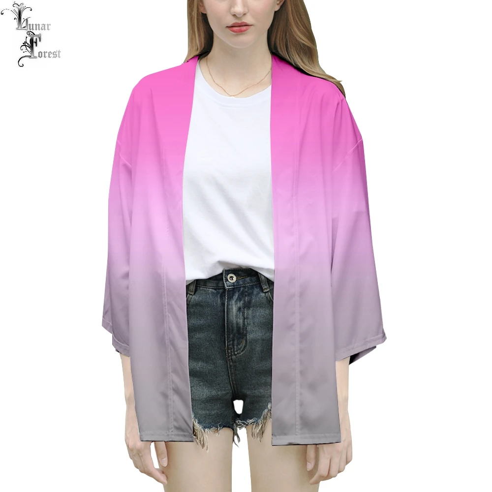 

Gradient Ramp Cardigan Japanese Kimono Haori Yukata Women/Men kimono Summer Shirt Short Sleeve Streetwear Loose