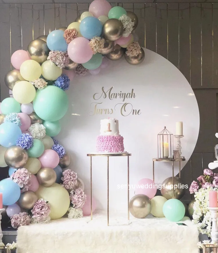 8 шт) Свадебные украшения большой ментальный Круглый цилиндрический плинтус