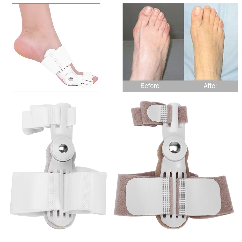 

Day Night Pain Relief Bunion Splint Corrector Hallux Valgus Straightener Big Toe Separator Two-hole Type Thumb Valgus Orthosis