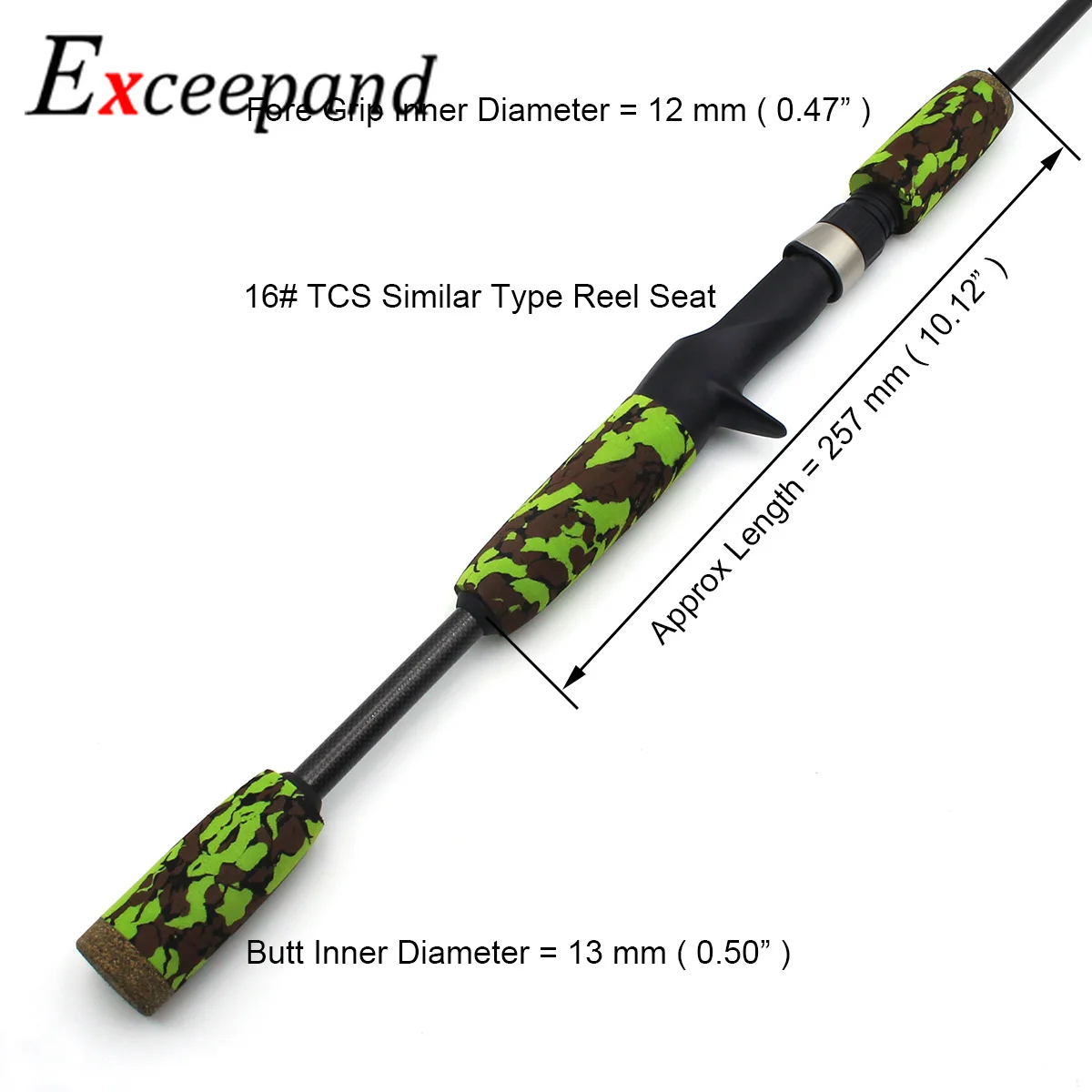 Excepand зеленый камуфляж Литье удочка строительство EVA ручка комплект|Удочки| |