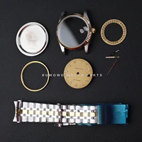 fit 2824 movement watch repair parts watch case kit 34mm prince diamond dial for women