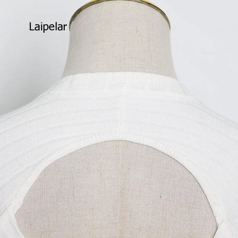 

2021 Winter New Fashion Sexy Kink Open Back High Waist Slim Short Knitted Dress