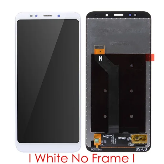 White No Frame Для Redmi 5 Plus ЖК-дисплей+ рамка для Xiaomi Redmi Note 5 ЖК-экран Global 10 сенсорный экран Запасные части - Цвет: White No Frame