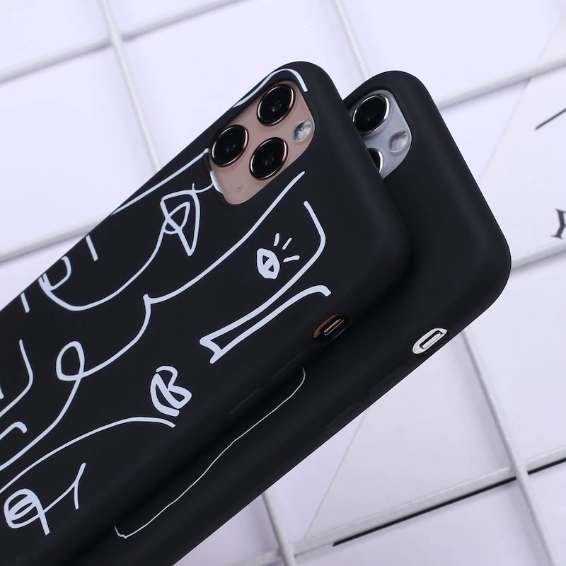 Элегантный красивый изогнутый чехол для телефона iPhone 11 12 Pro X XS XR Max 7 8 7Plus 8Plus 6S SE