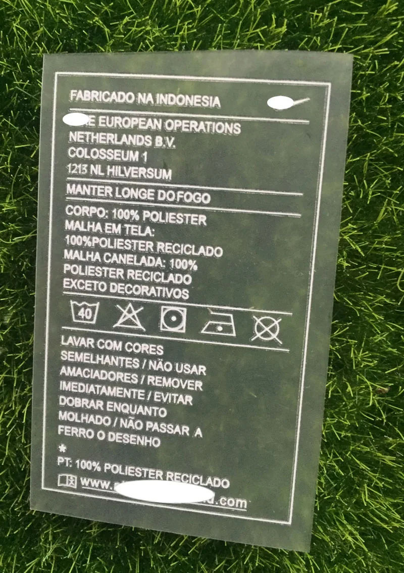 Португальский языковой интерфейс изношенный плеер этикетка для стирки