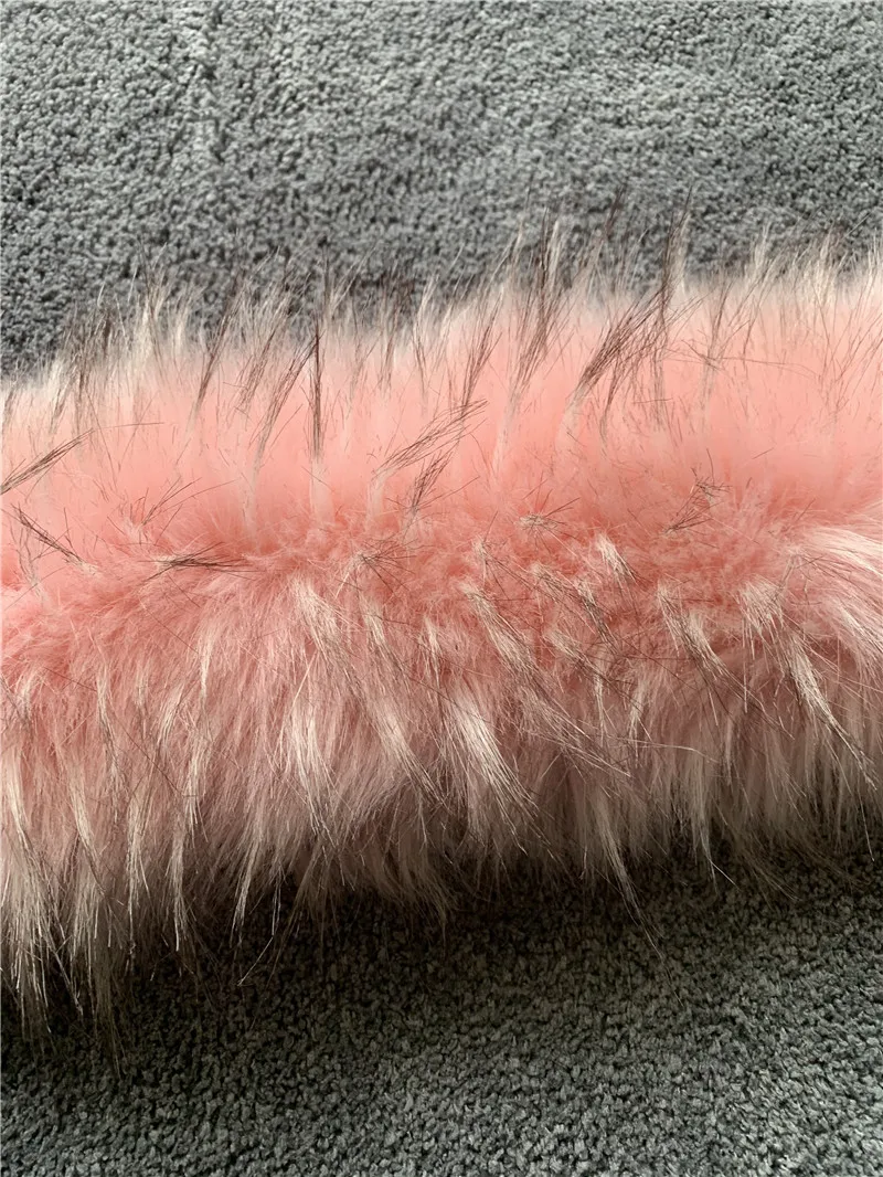 Женский меховой воротник из искусственного енота разноцветный женская модная