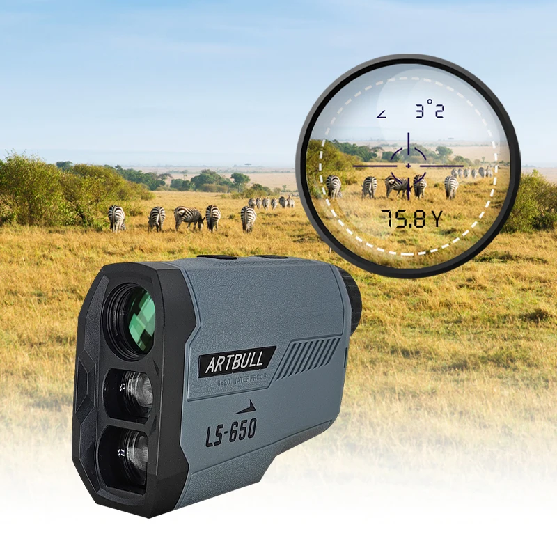 Laser Rangefinder for Hunting 1000M 650M Golf Range Finder with Flag-Lock slope pin Distance meter Binoculars | Инструменты