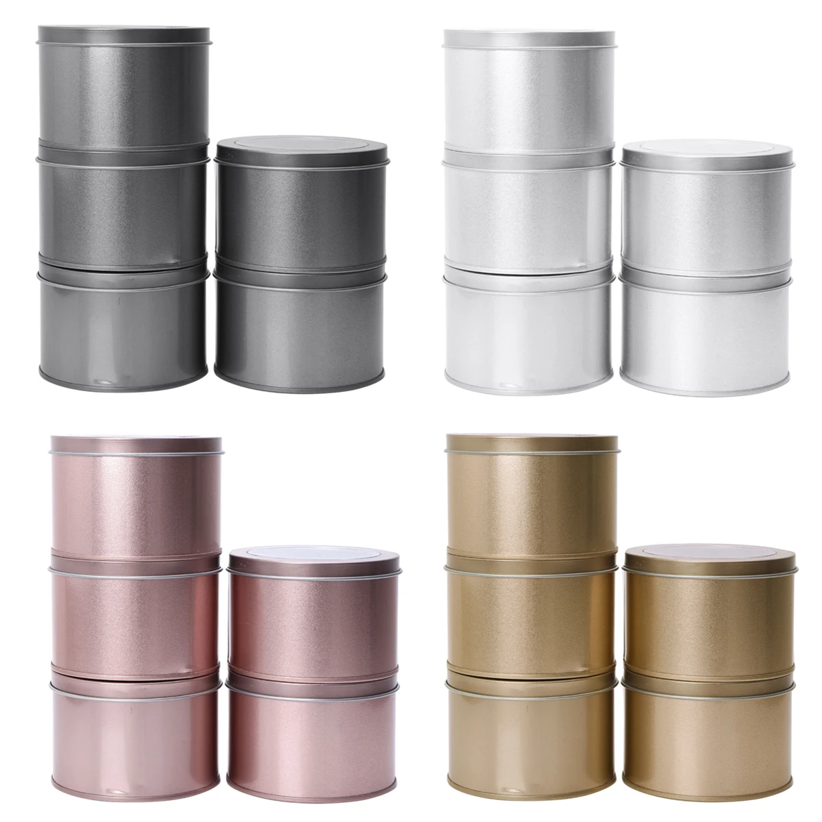 5 шт. круглые металлические банки мини алюминиевых банок DIY лампы в форме свечи