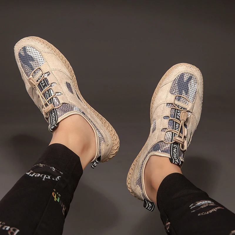 Кроссовки мужские из натуральной кожи Повседневная модная весенняя обувь для