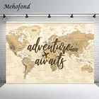 Фон Mehofond с картой мира для фотосъемки приключений путешествий самолета фон для вечеринки в честь рождения ребенка фотосессия