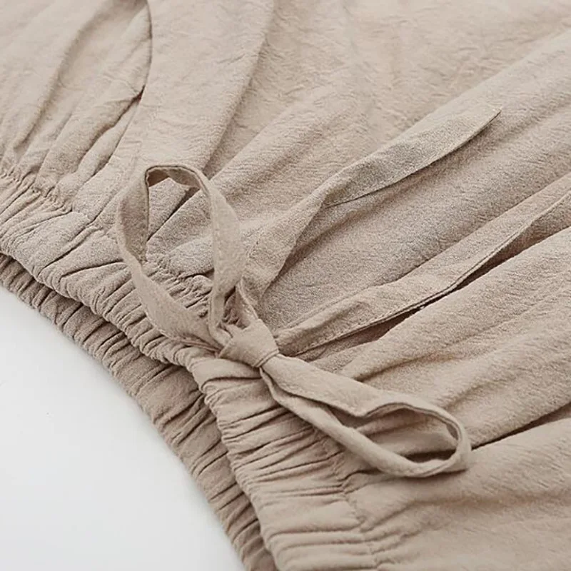 

High Waist Cotton And Linen Shorts Women Were Thin And Loose Thin Casual Wide Leg Short casual style Fast Drop Shipping