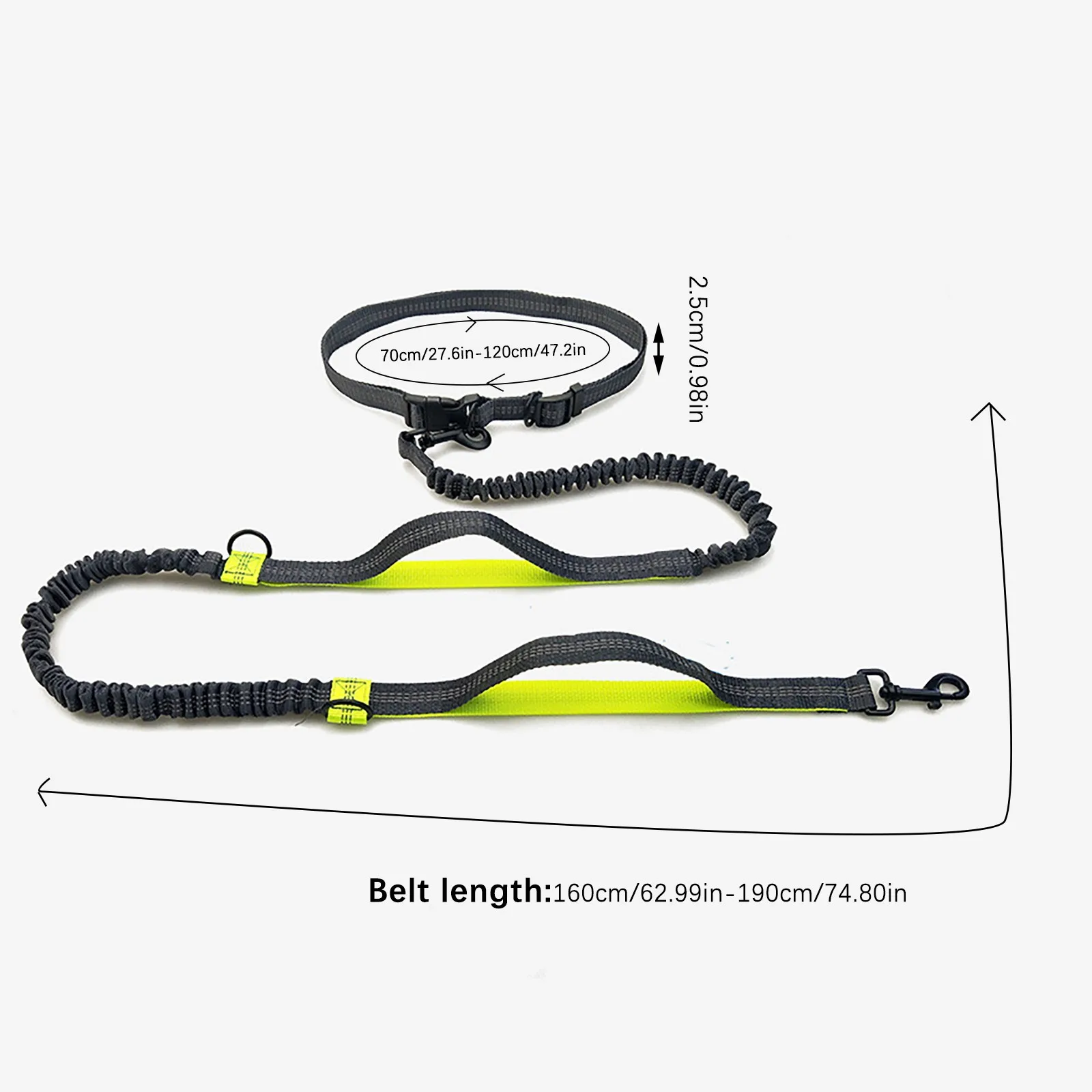 Dog Belt For Running Walking And Hiking Durable Double Handle Reflective Sut Leashes Belts Small Medium Large | Дом и сад