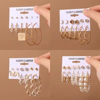 kisswife vintage exaggerated big pearl dangle earrings set for women crystal metal stud earrings 2021 trend wedding jewelry gift