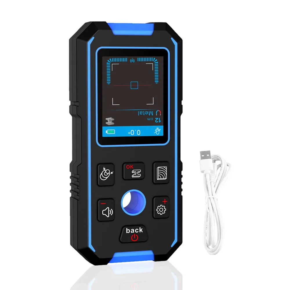 

NF-518 Wall Detector 2.4in LCD 240*320 Resolution AC Metal Wooden Wall Detection Modes Adjustment Cable Wires Depth Measurement