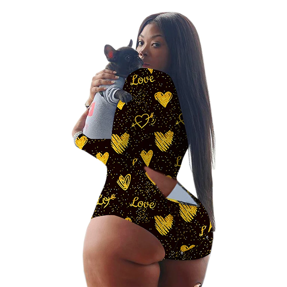 

Q765 European and American summer women's Pajamas Sleepwear home wear multi color printing Jumpsuit wholesale