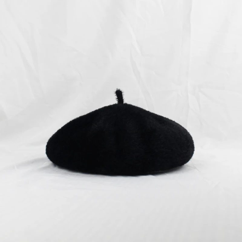 Берет Foux женские шапки на осень и зиму Искусственный Кролик норковый мех
